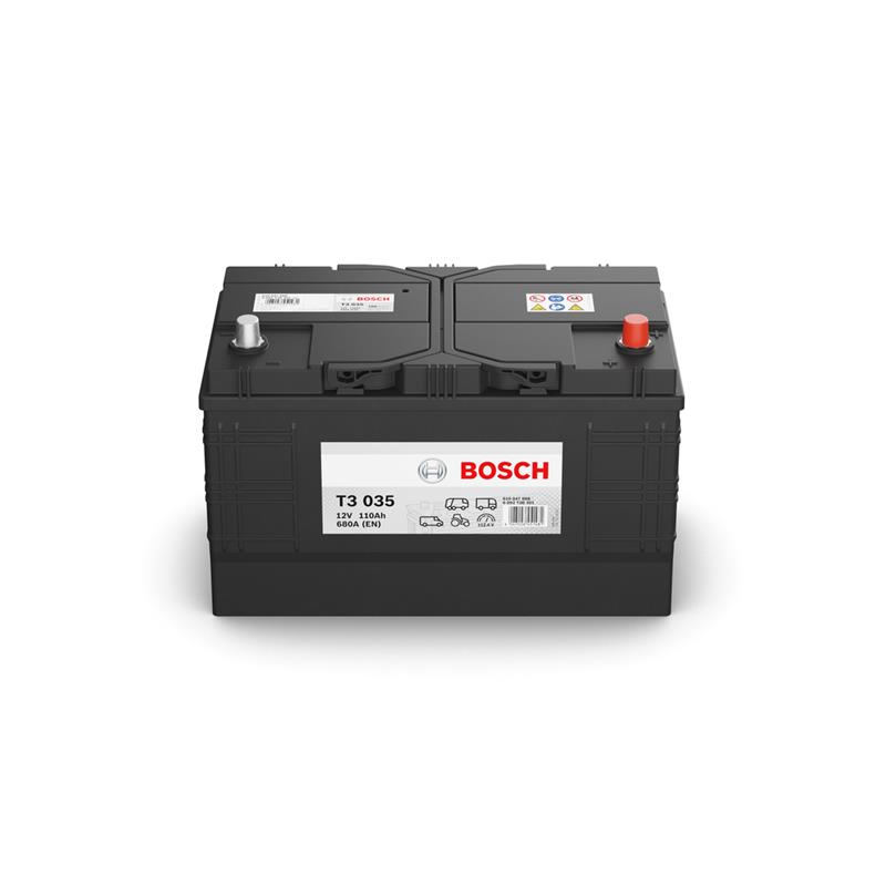 BOSCH Μπαταρία Φορτηγού 12V 110Ah 680A, T3, Grey Line (349x175x235)
