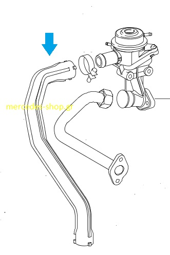MERCEDES-BENZ Σωλήνας Αέρος Ελαστικός, στην EGR - Original